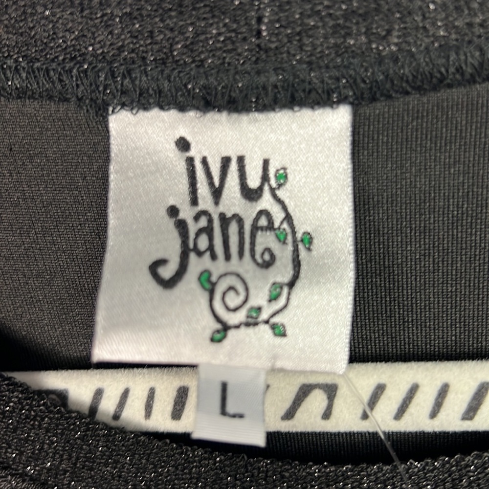 Ivy Jane New with Tag Black Sparkle Long Sleeve Top Large - Picture 2 of 8